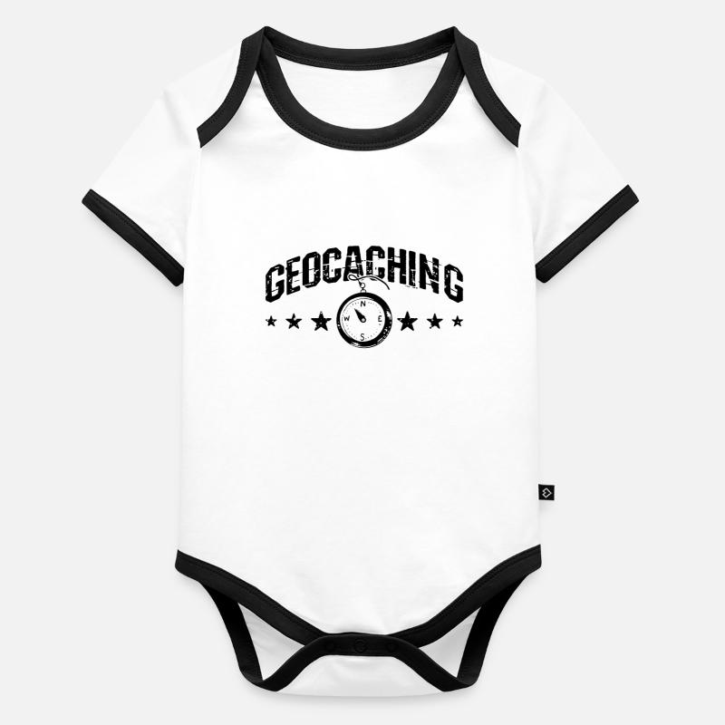 Geocaching Baby Bio-Kurzarm-Kontrastbody
