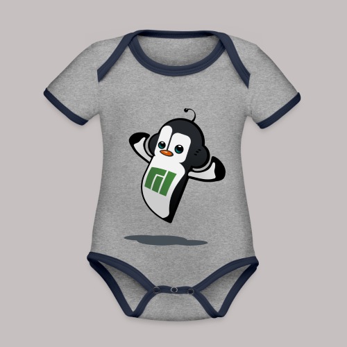 Manjaro Mascot strong left - Organic Baby Contrasting Bodysuit