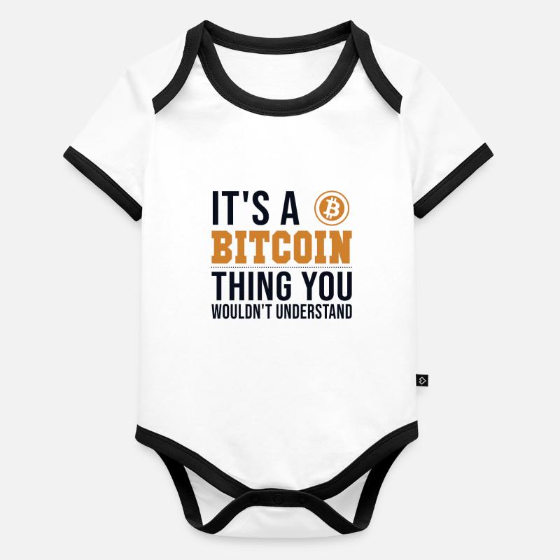 It's a Bitcoin Thing Crypto Blockchain Body Bébé bio contrasté manches courtes