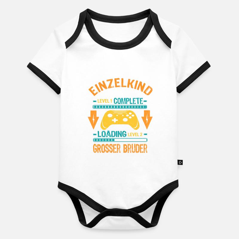 Großer Bruder Nachwuchs Loading Geschenk - Baby Bio-Kurzarm-Kontrastbody - undefined