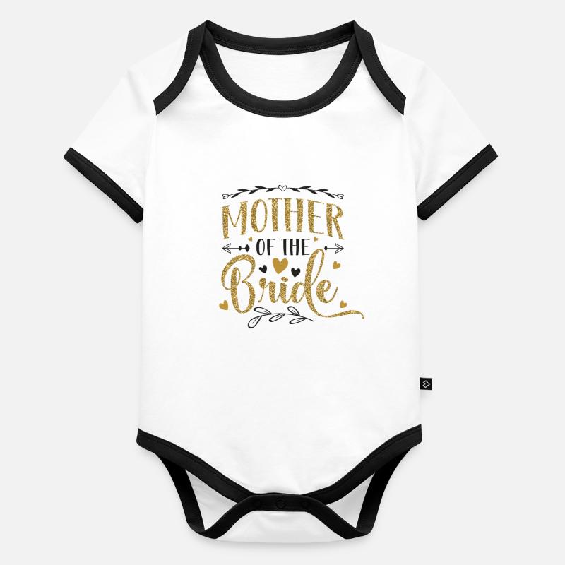 Mère de la mariée Body Bébé bio contrasté manches courtes