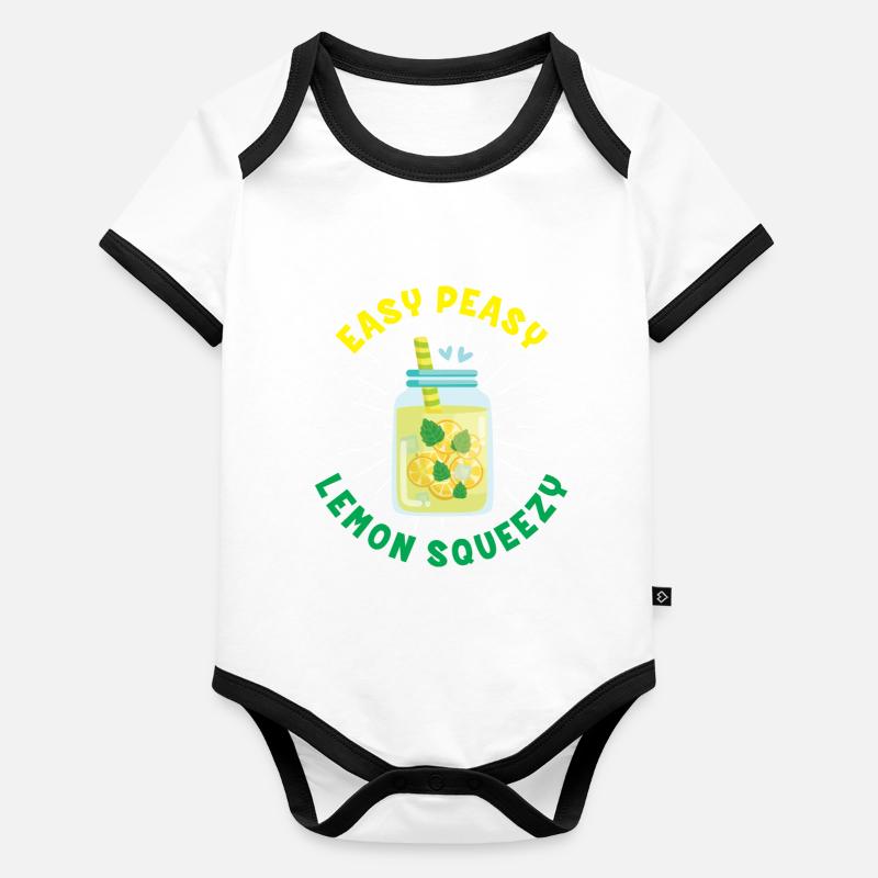Easy Peasy Lemon Squeezy – Édition d’été Body Bébé bio contrasté manches courtes