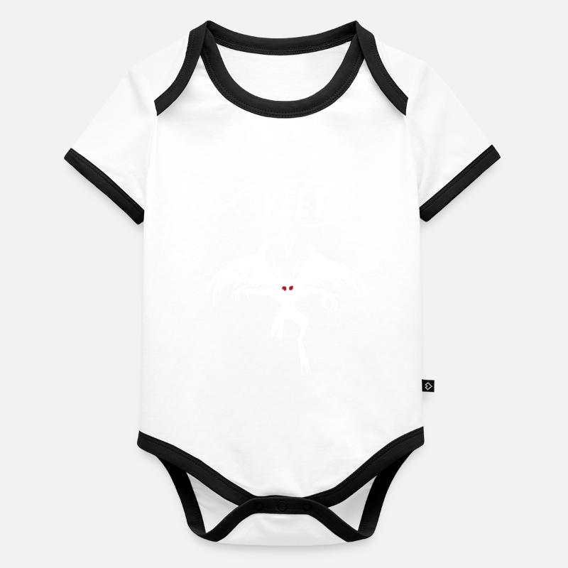 Mothman Yeet Drôle Cryptide Cadeau Body Bébé bio contrasté manches courtes
