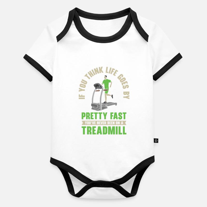 Jogger Runner Marathon Jogging Ski de fond Body Bébé bio contrasté manches courtes