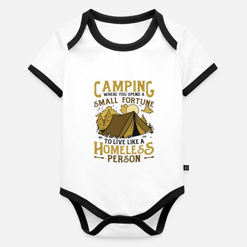 Camping, spend a small fortune. Organic Baby Contrasting Bodysuit