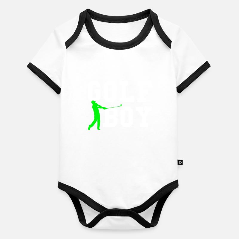 garçon de golf Body Bébé bio contrasté manches courtes