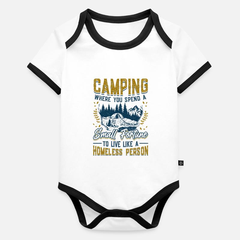 Camping, spend a small fortune. Organic Baby Contrasting Bodysuit