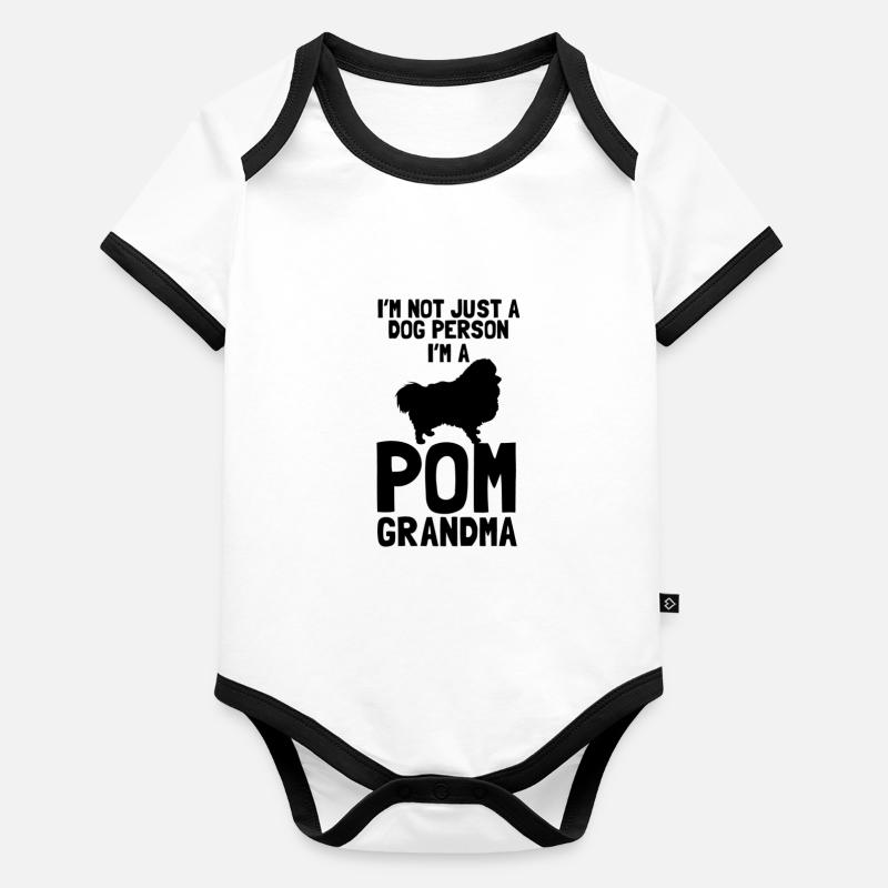 Spitz Pomeranian Zwergspitz Chien Body Bébé bio contrasté manches courtes