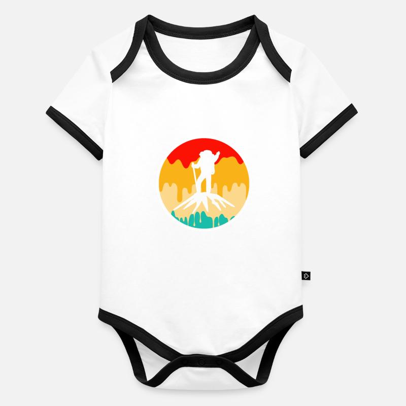 Mountaineering Retro Organic Baby Contrasting Bodysuit