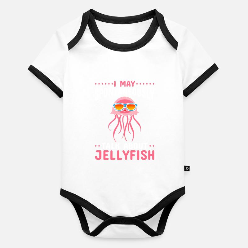 I can talk spontaneously about jellyfish Organic Baby Contrasting Bodysuit