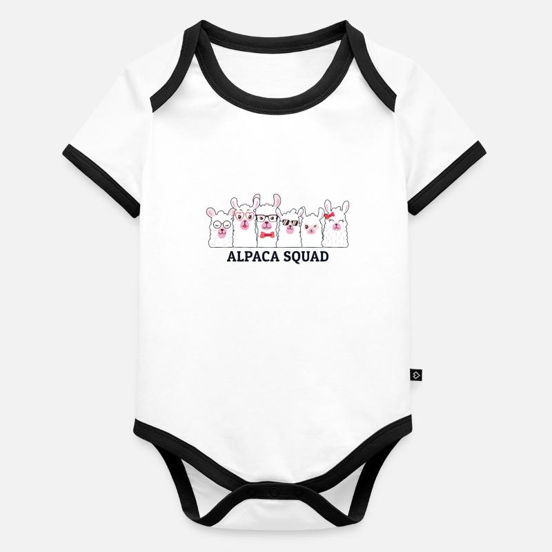 Alpaca Squad Vicuna Guanaco Llama Breeder Alpaca Organic Baby Contrasting Bodysuit
