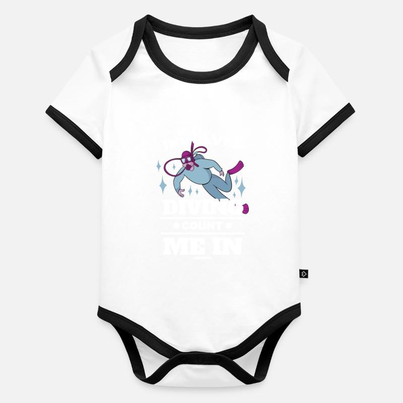 Diving Scuba Instructor Holiday Cadeau d’été Body Bébé bio contrasté manches courtes
