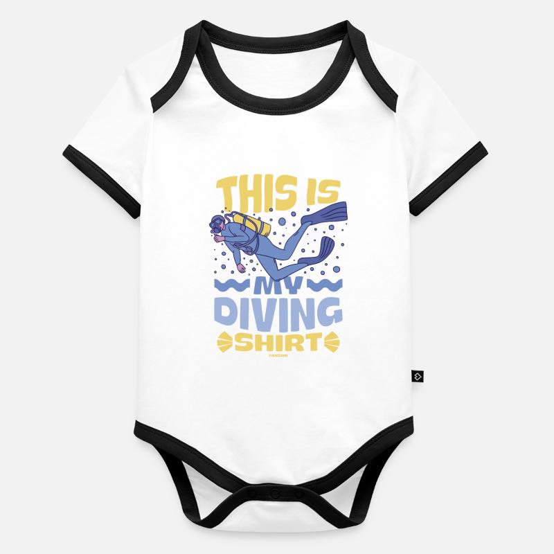 Diving Scuba Instructor Holiday Cadeau d’été Body Bébé bio contrasté manches courtes