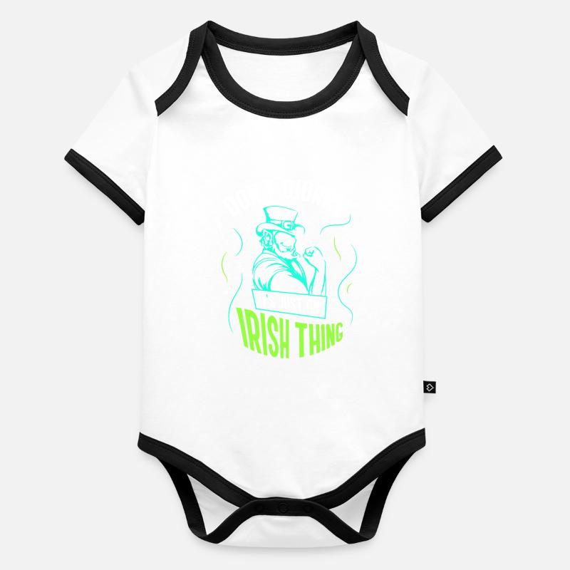 Don't worry this is just an Irish quirk Irishman Organic Baby Contrasting Bodysuit