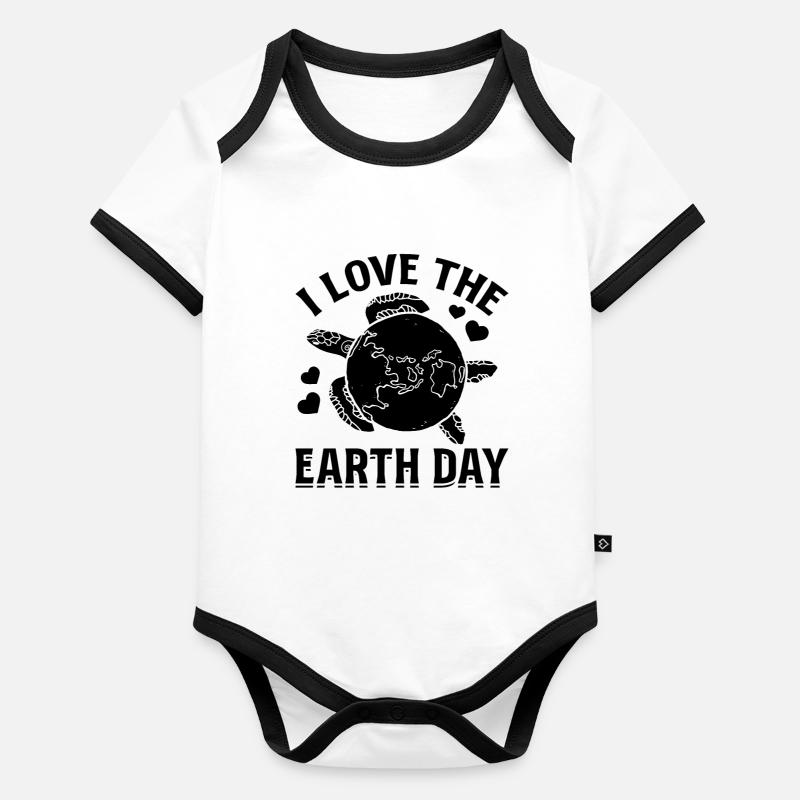 Turtle Earth Environment Turtle Lover Me Organic Baby Contrasting Bodysuit