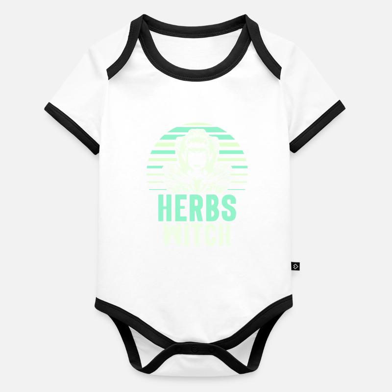 Herbs Witch Herb Garden Herb Herbology Organic Baby Contrasting Bodysuit