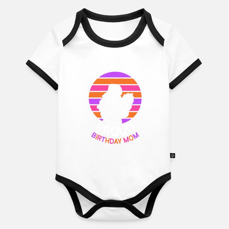 Stolze Geburtstags Mama Geburtstag Mutter Mami Baby Bio-Kurzarm-Kontrastbody