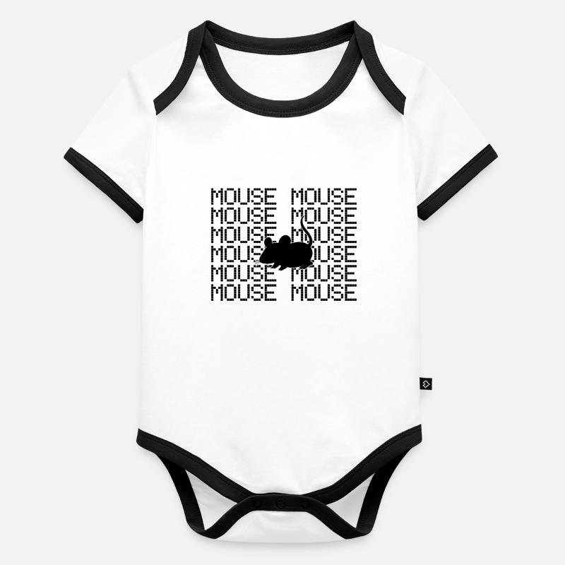Mouse Organic Baby Contrasting Bodysuit