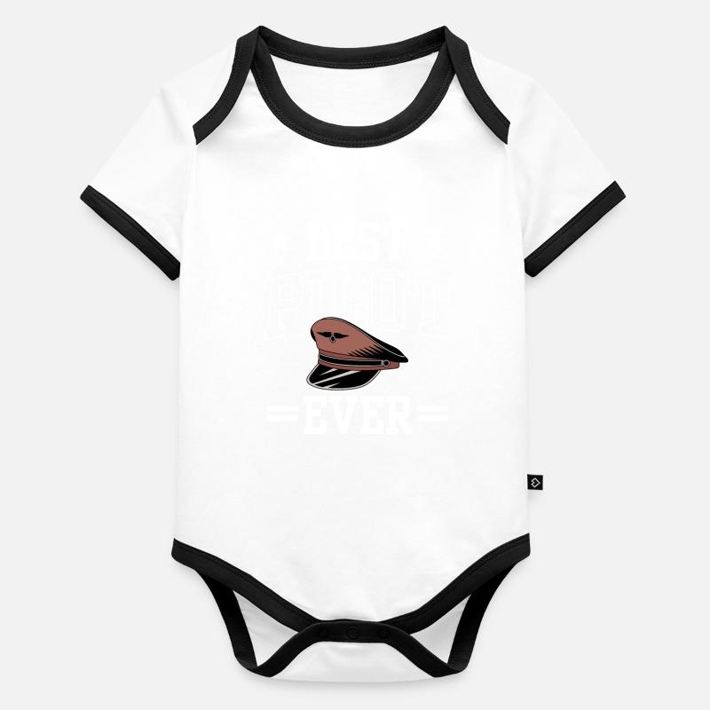 Der Beste Pilot Aller Zeiten Kleinflugzeug Jet Baby Bio-Kurzarm-Kontrastbody