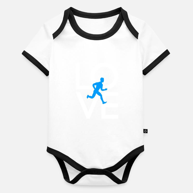 Joggen Baby Bio-Kurzarm-Kontrastbody
