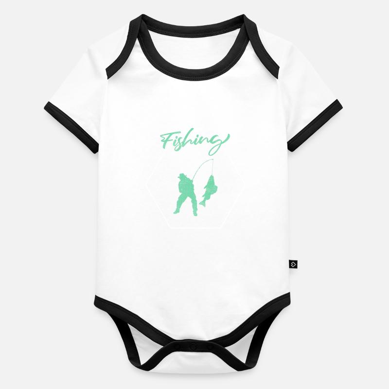 Angling Organic Baby Contrasting Bodysuit
