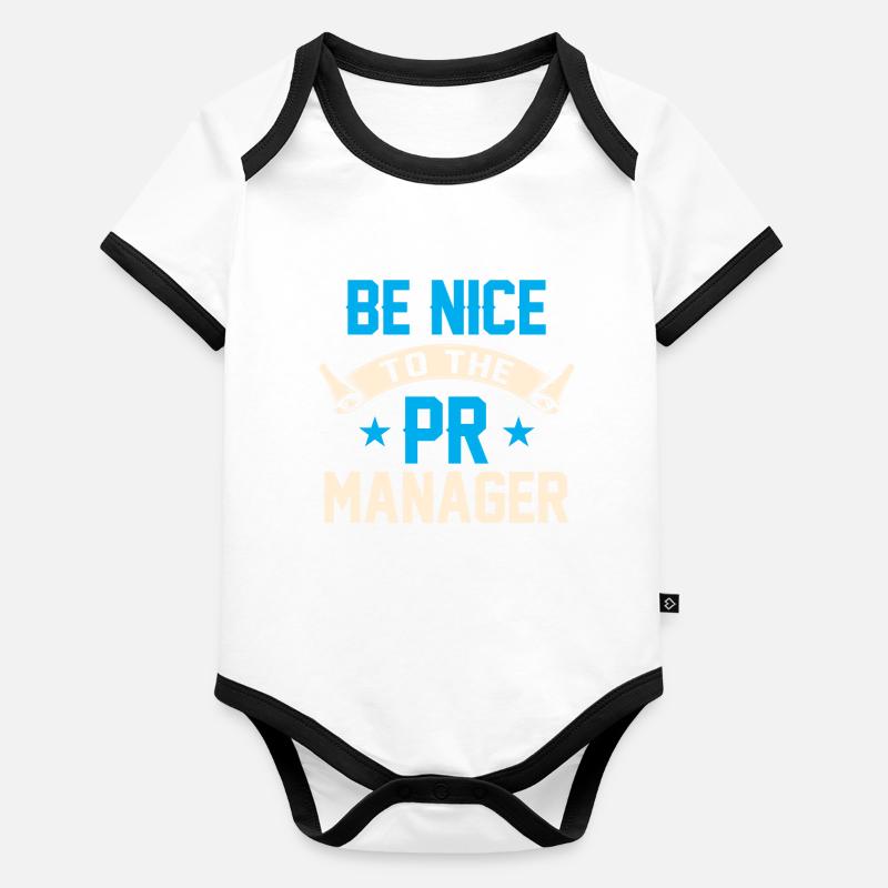 Soyez gentil avec la profession de pr manager Body Bébé bio contrasté manches courtes
