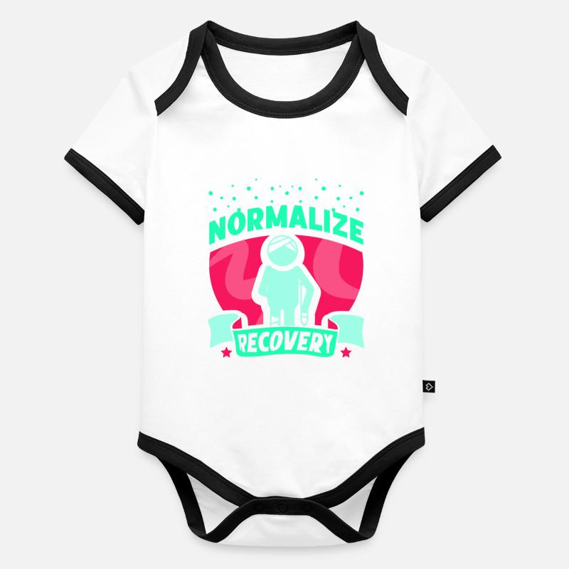 Restaurer Normaliser la récupération Récupérer Body Bébé bio contrasté manches courtes