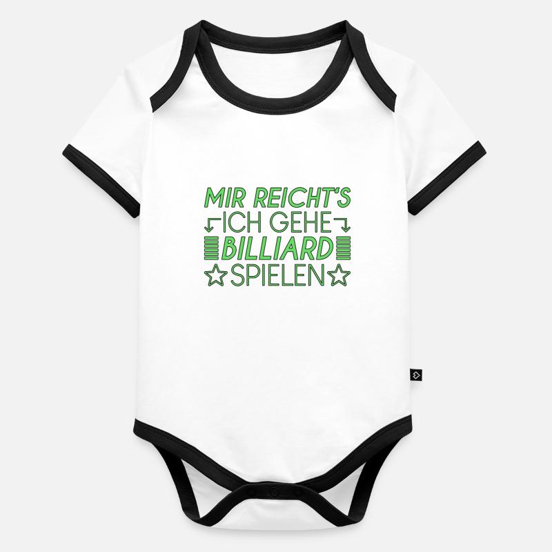 Billiard Spruch Baby Bio-Kurzarm-Kontrastbody