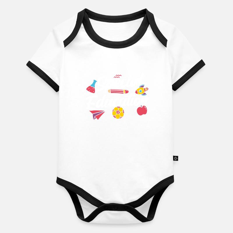 Sonderpädagogik Beruf Sonderpädagoge Lehrer Baby Bio-Kurzarm-Kontrastbody