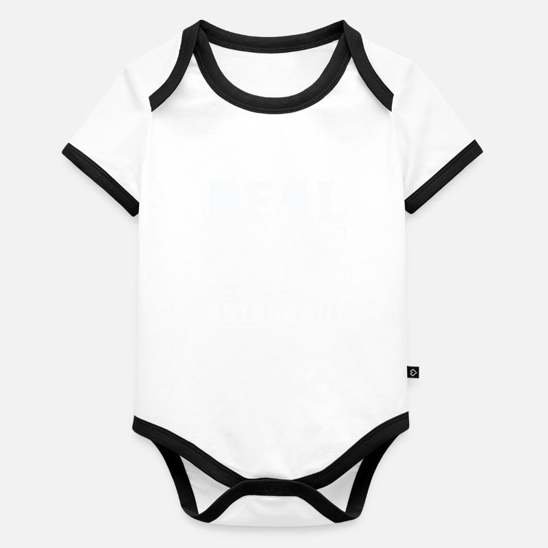 Real Life Astronaut Astronomy Space Rocket Organic Baby Contrasting Bodysuit