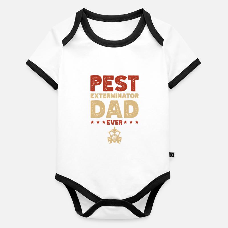 Pest Exterminator Dad Bugs Ever Baby Bio-Kurzarm-Kontrastbody