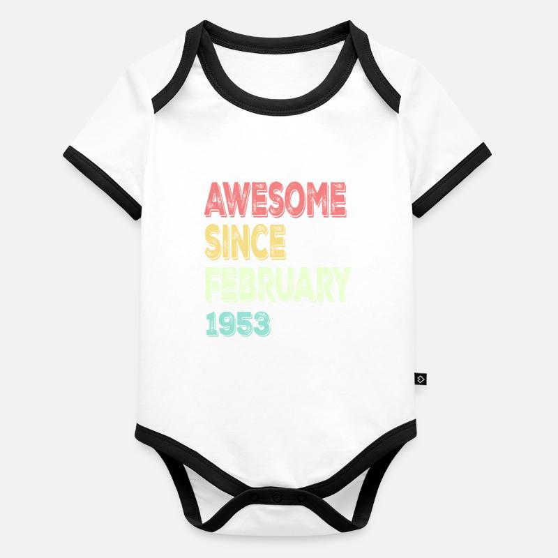 Awesome since March 1953 Organic Baby Contrasting Bodysuit