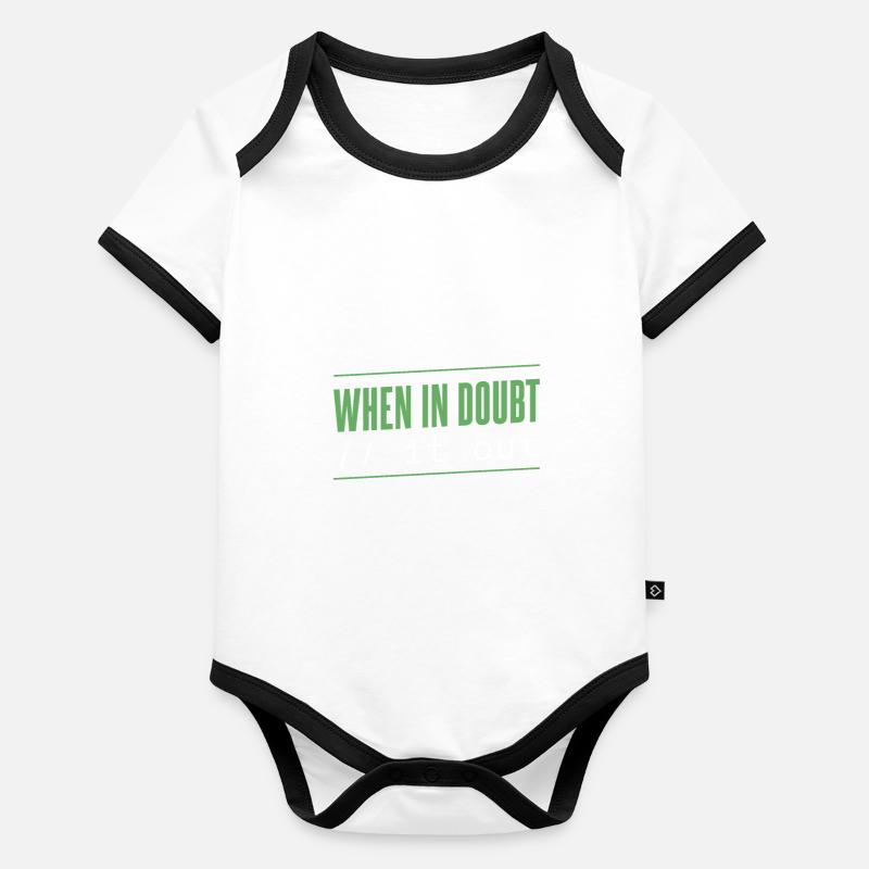 Programmeur - en cas de doute // it out Body Bébé bio contrasté manches courtes