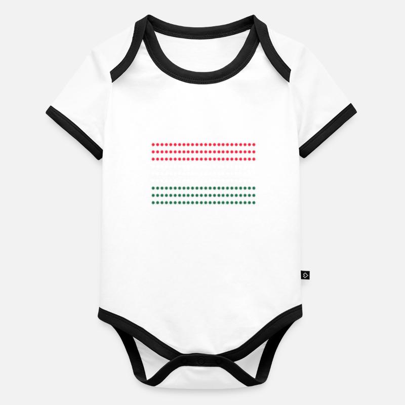 Hungary flag Organic Baby Contrasting Bodysuit