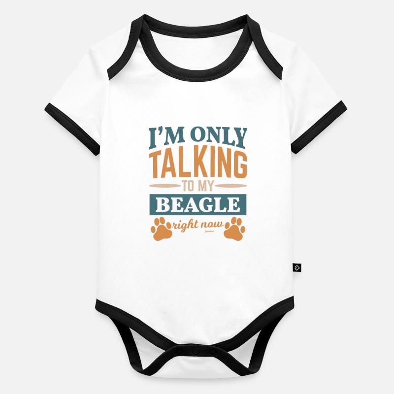 Ich rede heute nur mit meinem Beagle Baby Bio-Kurzarm-Kontrastbody