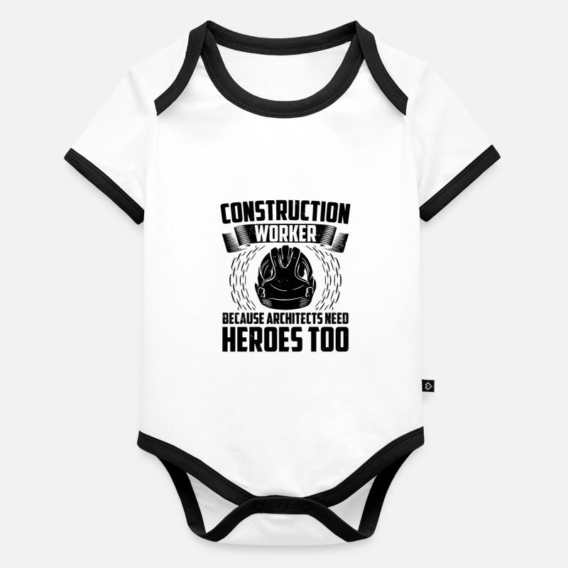 Maçon Body Bébé bio contrasté manches courtes