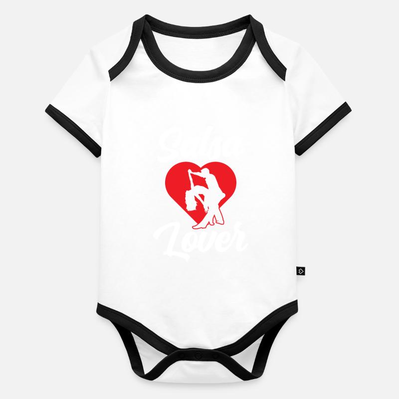 Salsa Lovers Danseurs Danse Danse Hobby Body Bébé bio contrasté manches courtes