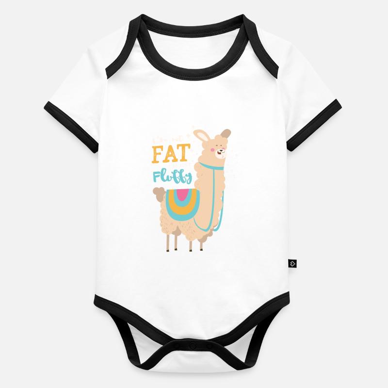 Ich Bin Nicht Fett, Ich Bin Nur Ein Flauschiges Baby Bio-Kurzarm-Kontrastbody