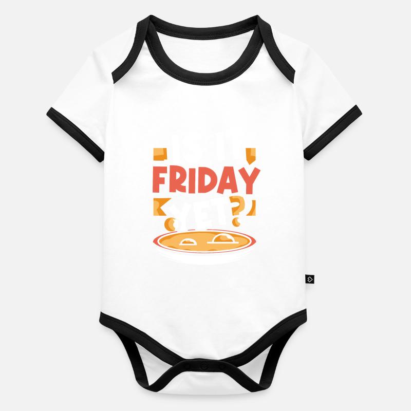 Is it already Friday? Weekend Finally Friday Organic Baby Contrasting Bodysuit