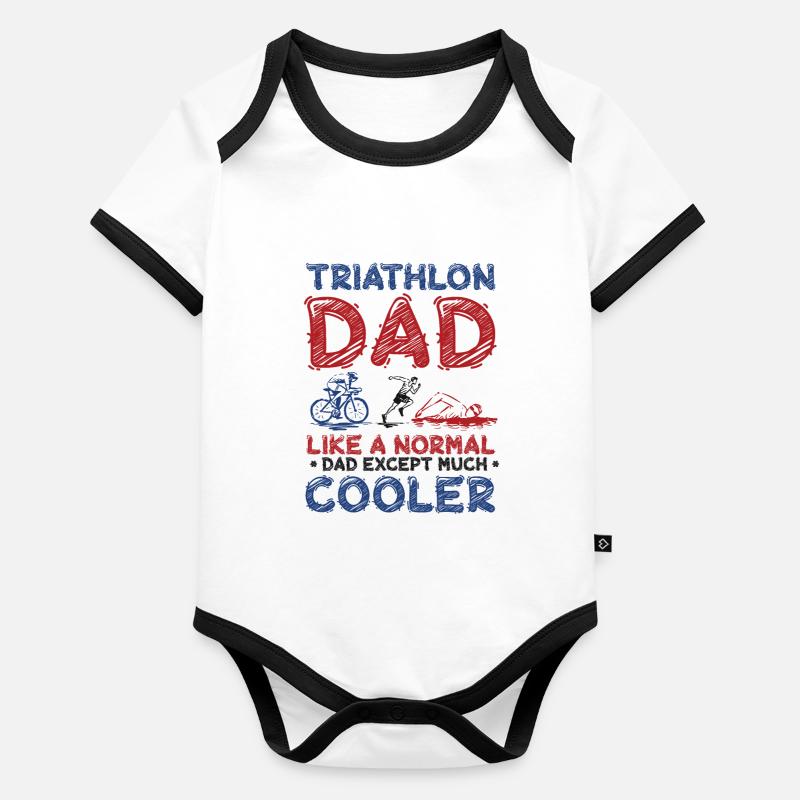Triathlon-Dad, wie ein normaler Dad, nur cooler. Baby Bio-Kurzarm-Kontrastbody