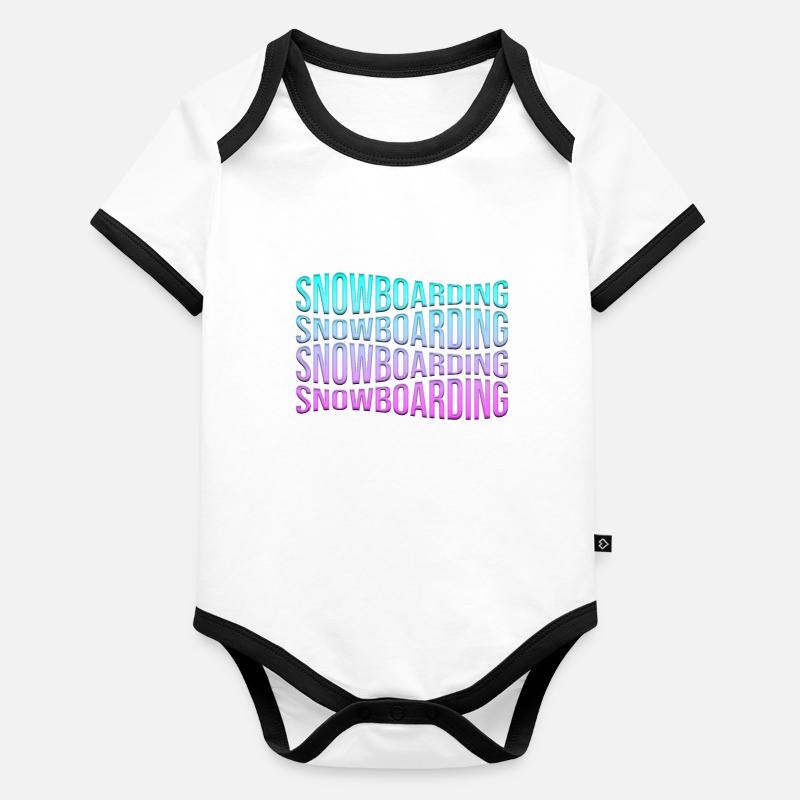 snowboarding Organic Baby Contrasting Bodysuit