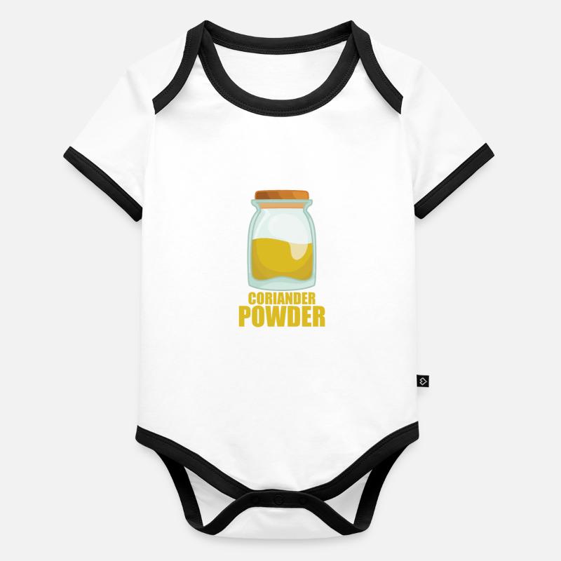 Coriandre poudre épice goût cuisson Body Bébé bio contrasté manches courtes