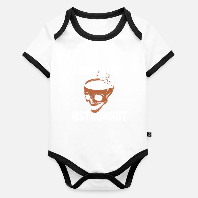 Real Life Astronaut Astronomy Space Rocket Organic Baby Contrasting Bodysuit