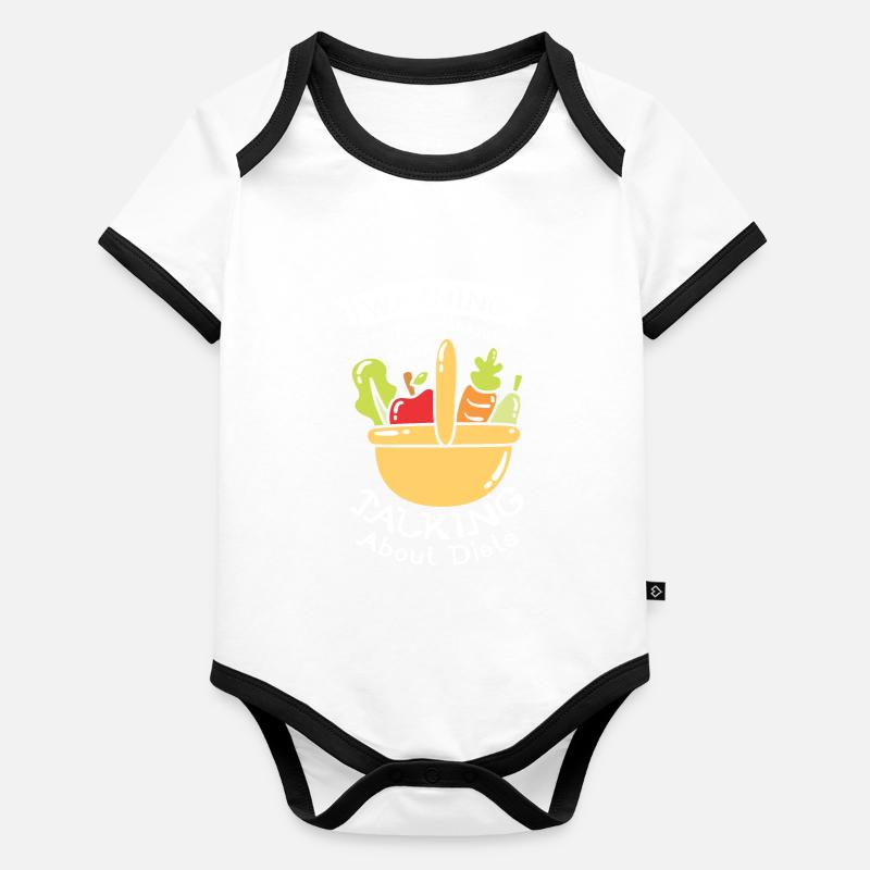 I can spontaneously start talking about diets Organic Baby Contrasting Bodysuit