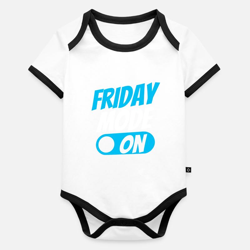 Friday mode a sarcastic finally Friday Organic Baby Contrasting Bodysuit