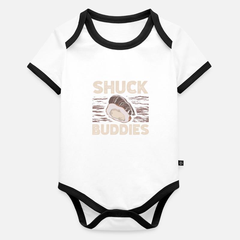 Austernflüsterer Shucking Buddy Baby Bio-Kurzarm-Kontrastbody