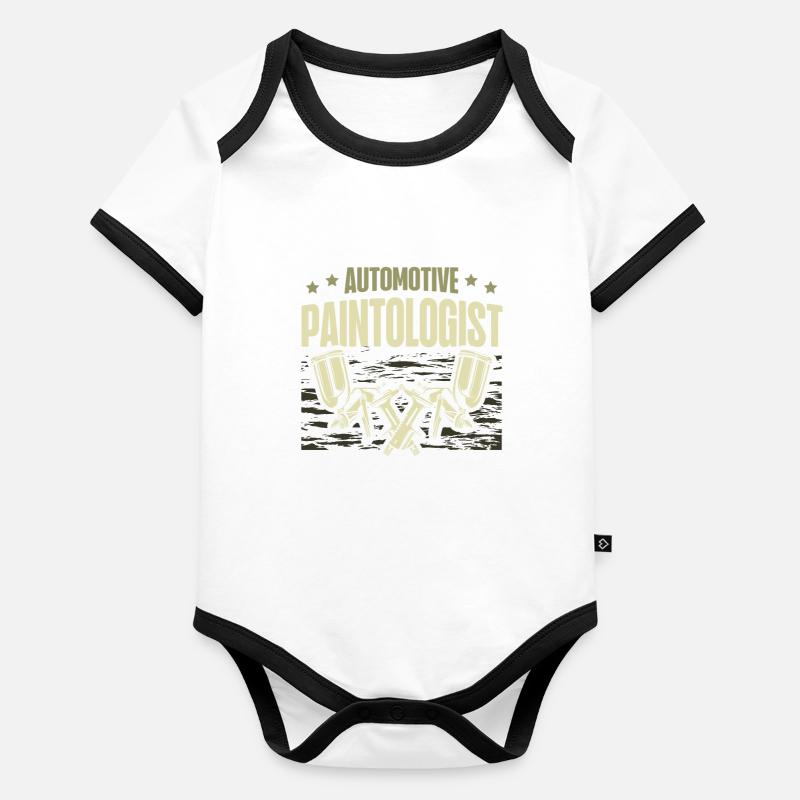 Autolackierer Autolackierer Baby Bio-Kurzarm-Kontrastbody