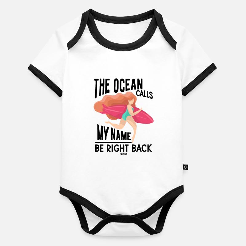 Ozean Surfen Mädchen Frau SUP Baby Bio-Kurzarm-Kontrastbody