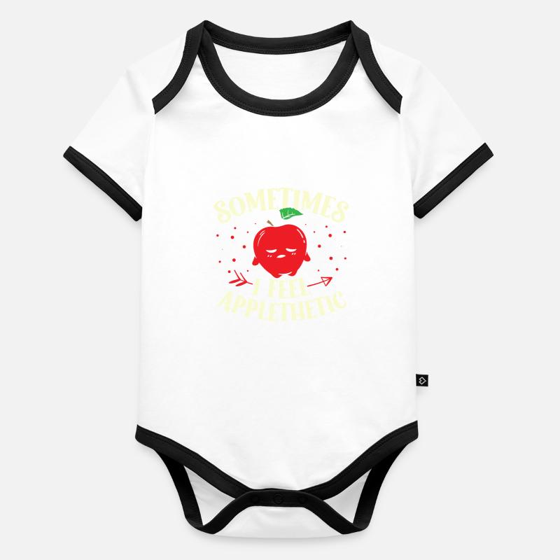 Manchmal Fühle Ich Mich Applethetic Apple Picker Baby Bio-Kurzarm-Kontrastbody