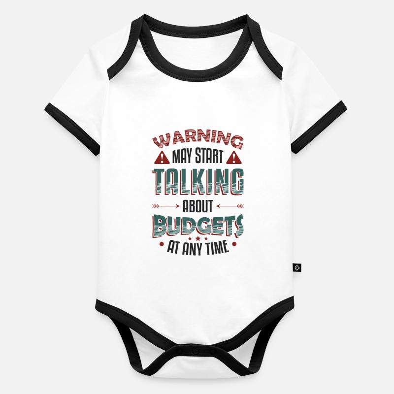 Warnung, Kann Anfangen, Über Budgets Zu Sprechen. Baby Bio-Kurzarm-Kontrastbody